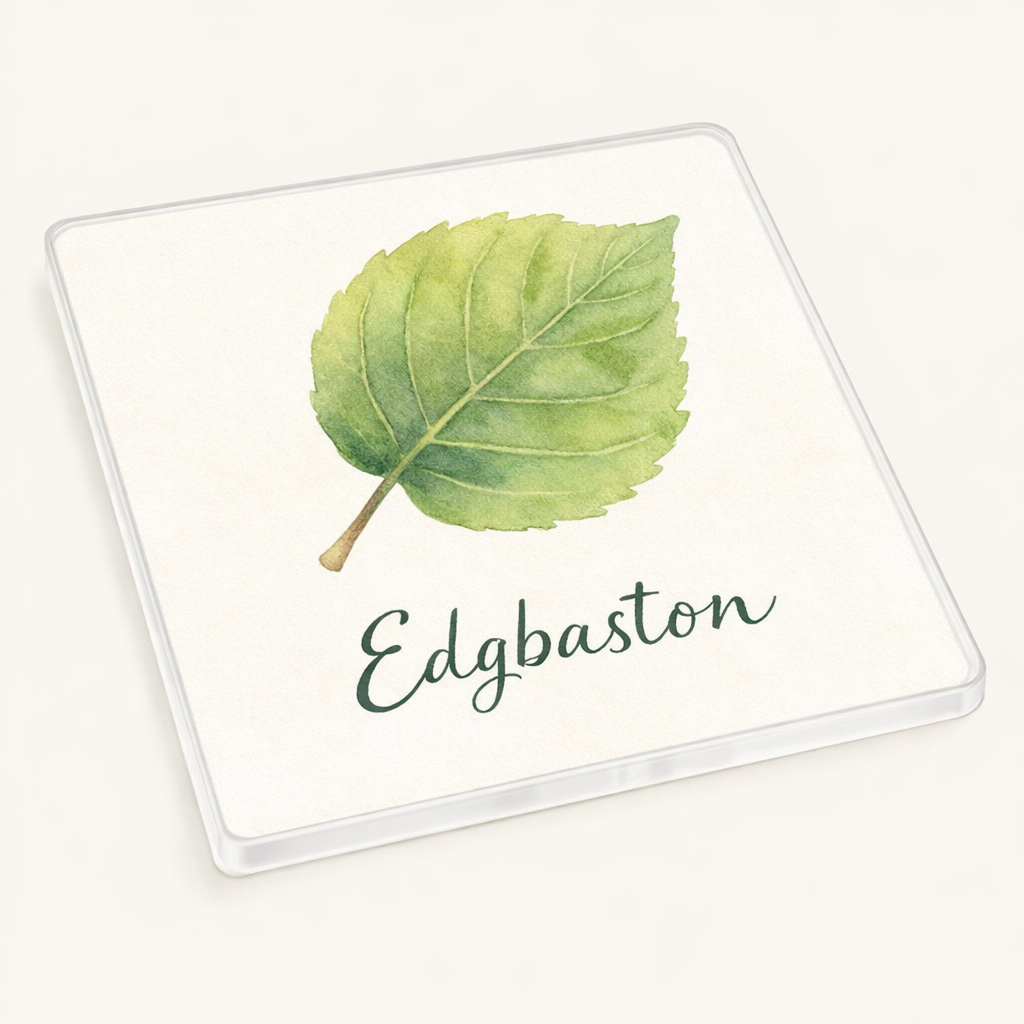 Edgbaston - Coaster - Soft Watercolours - Leaf