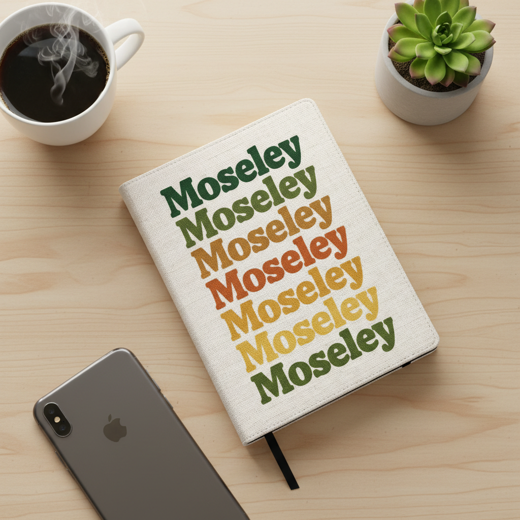 Moseley - Notepad - Retro Typography Design