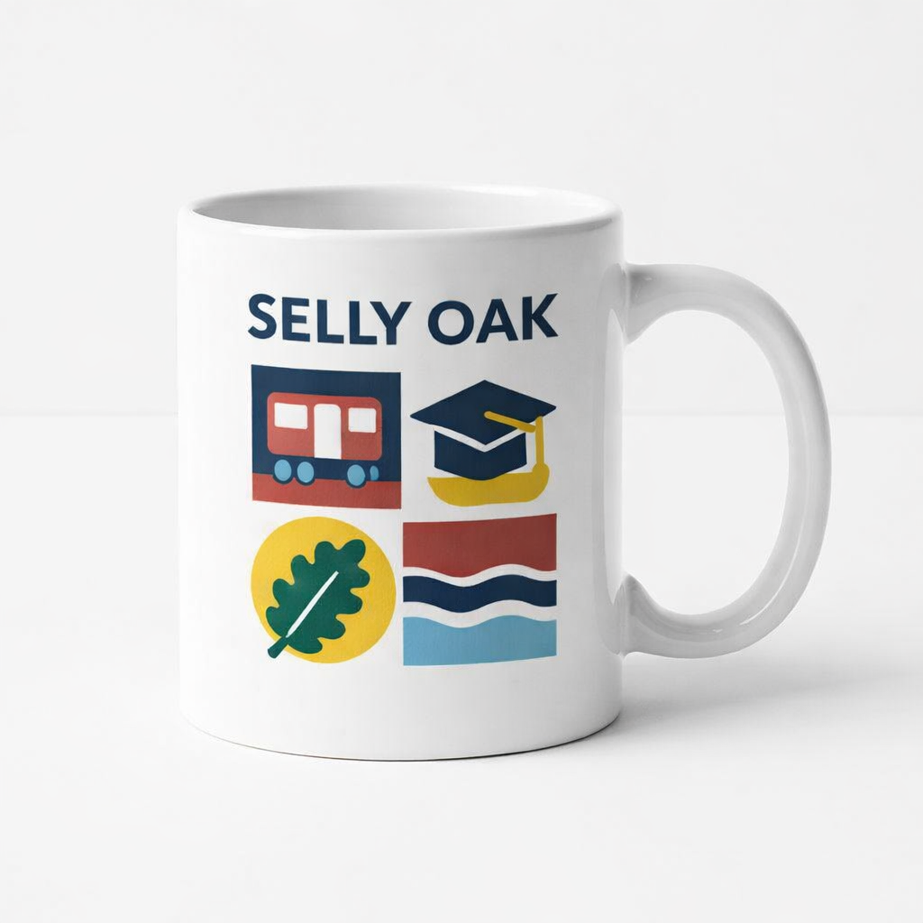Selly Oak - Mug - Geometric Grid Design