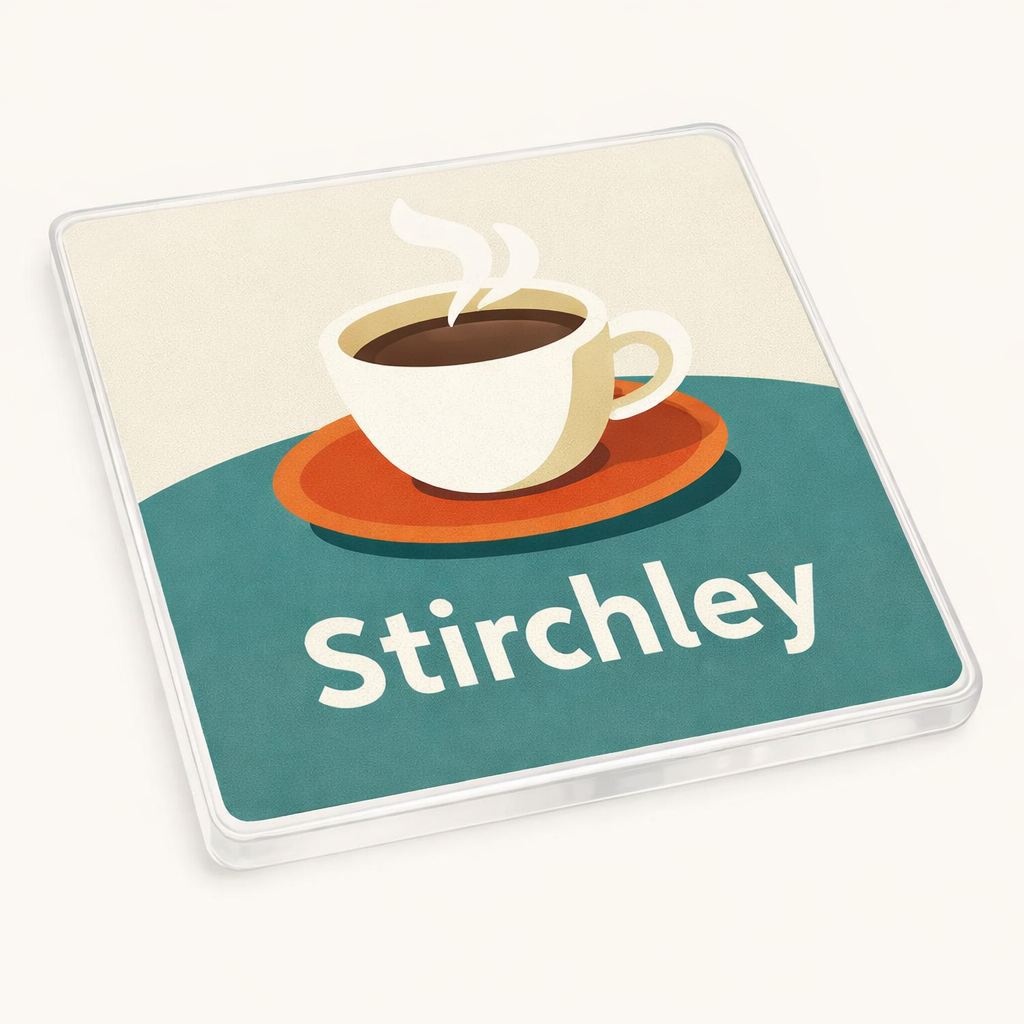 Stirchley - Coaster - Mid-Century Retro - Coffee Cup