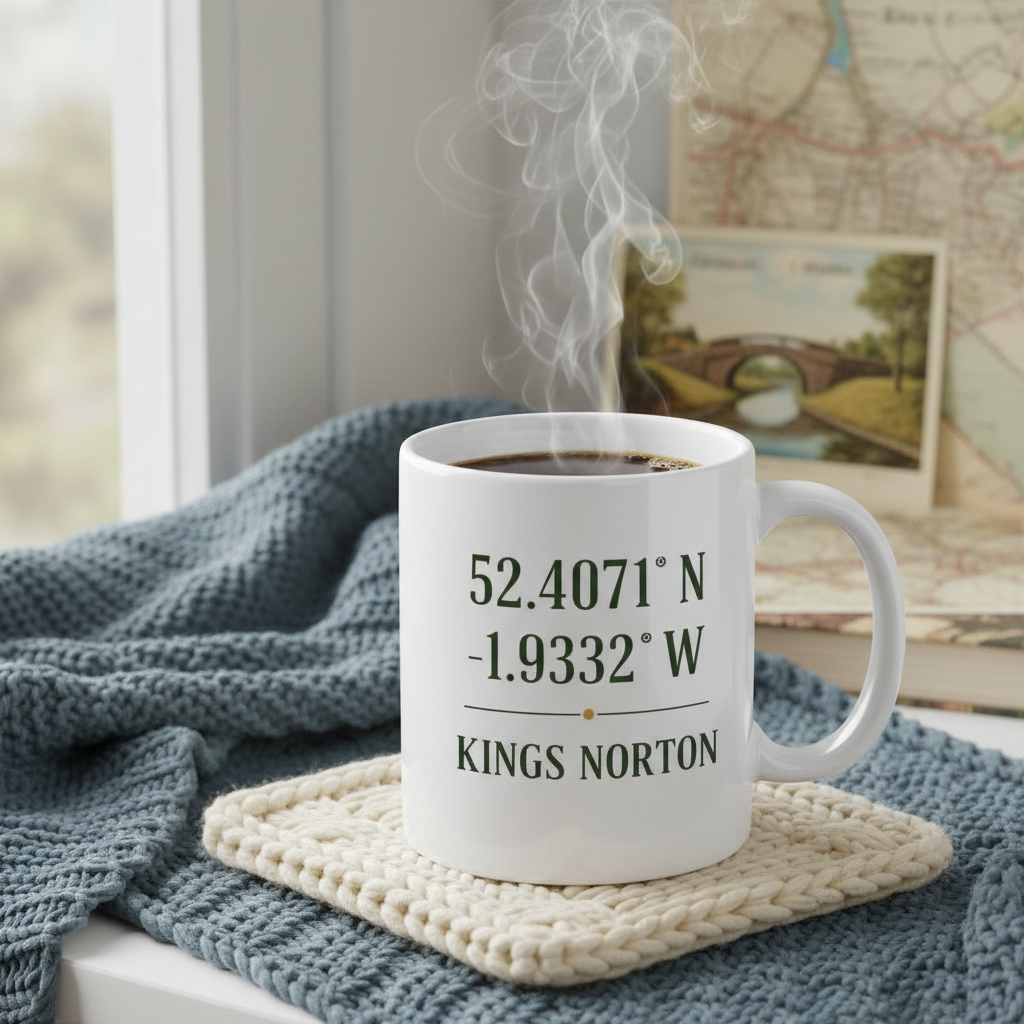 Kings Norton - Mug - Minimalist Coordinates Design