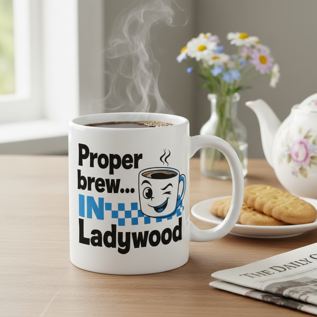 Ladywood - Mug - Retro Cartoon Design