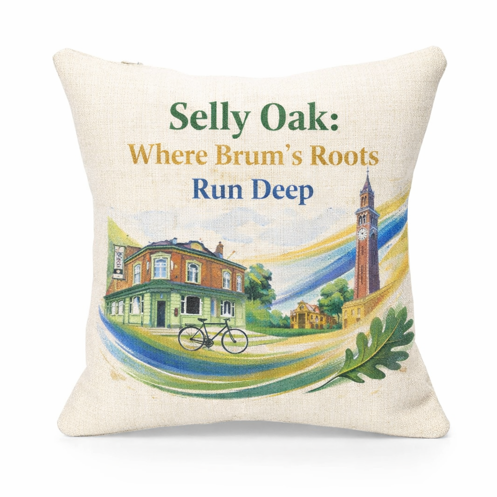 Selly Oak - Cushion - Vibrant Civic Blend Design