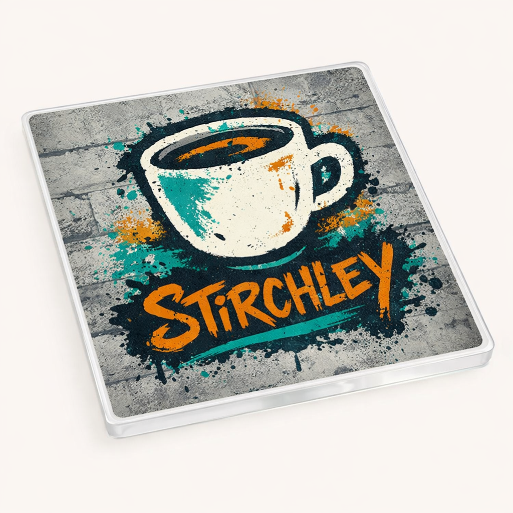 Stirchley - Coaster - Urban Street Art - Coffee Cup