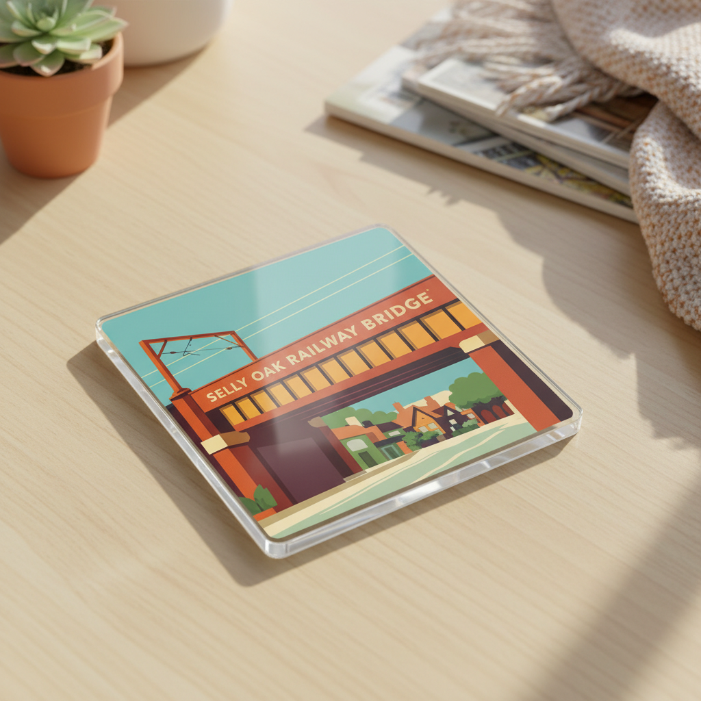 Selly Oak - Coaster - Mid-Century Retro - Railway Bridge