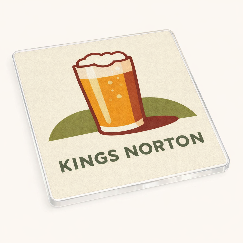 Kings Norton - Coaster - Mid-Century Retro - Beer Glass