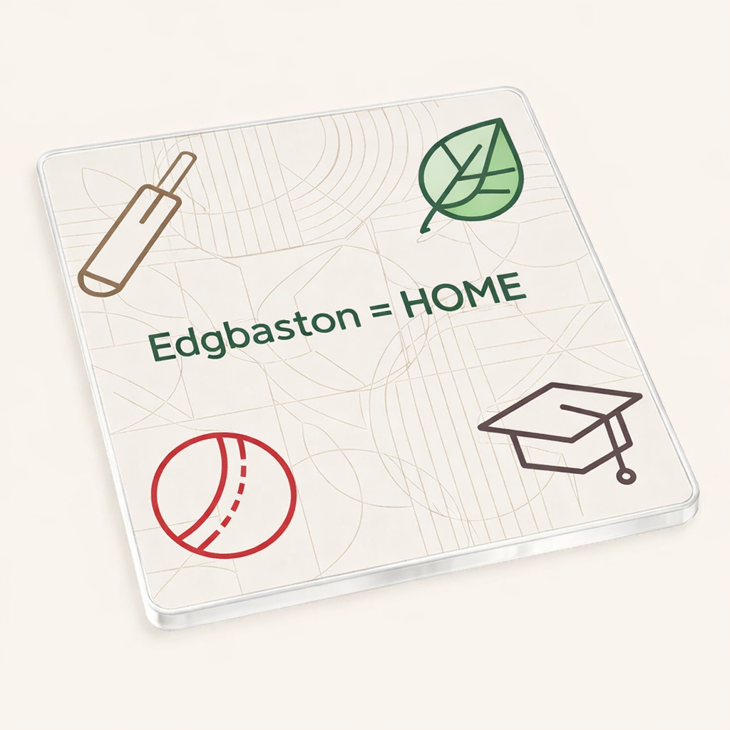 Edgbaston - Coaster - Geometric Lines - Local Icons
