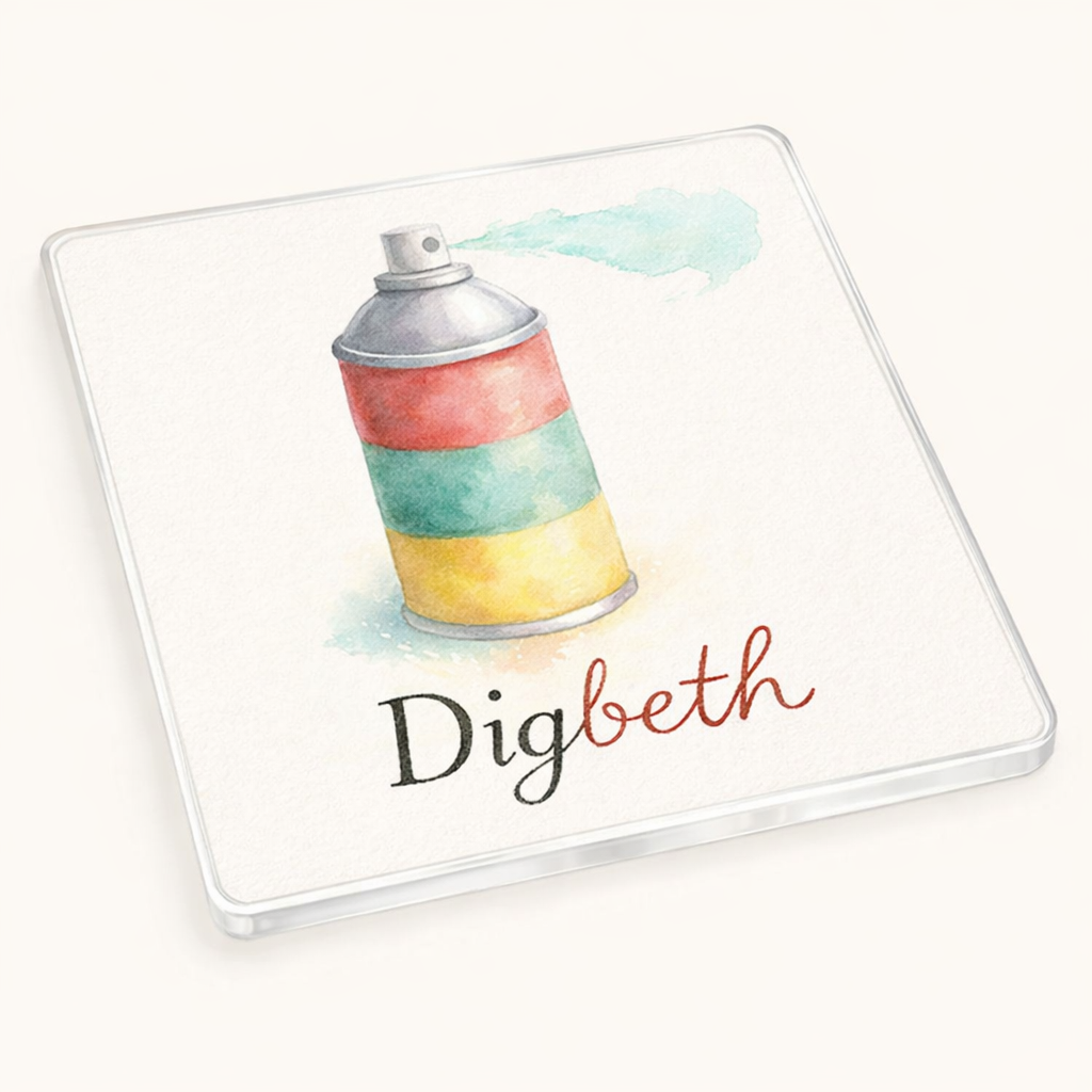 Digbeth - Coaster - Soft Watercolours - Spray Paint Can
