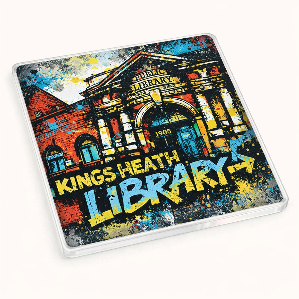 Kings Heath - Coaster - Urban Street Art - Kings Heath Library