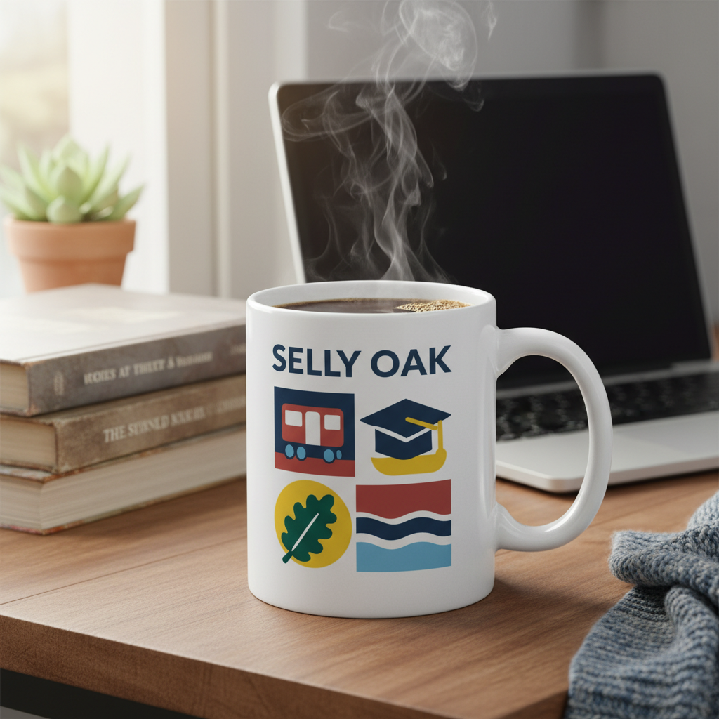 Selly Oak - Mug - Geometric Grid Design