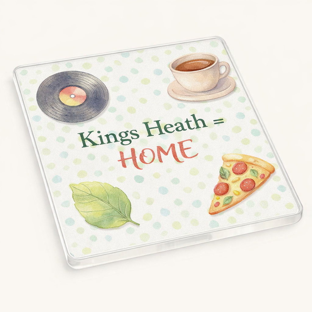 Kings Heath - Coaster - Soft Watercolours - Local Icons