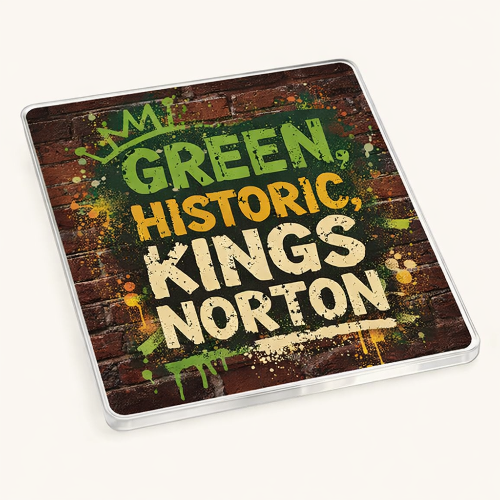 Kings Norton - Coaster - Urban Street Art - Word Stack