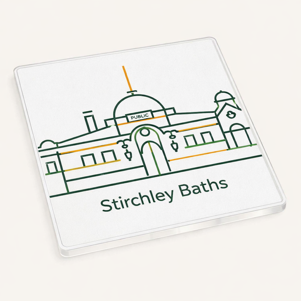 Stirchley - Coaster - Geometric Lines - Stirchley Baths