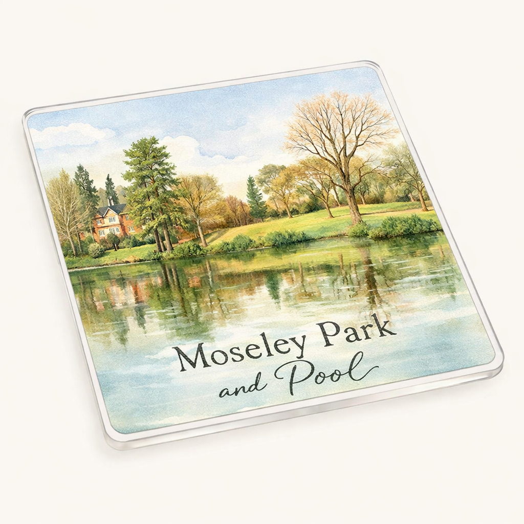 Moseley - Coaster - Soft Watercolours - Moseley Park & Pool