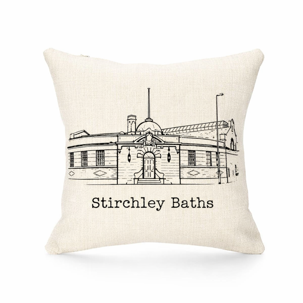 Stirchley - Cushion - Minimal Lines Design - Stirchley Baths