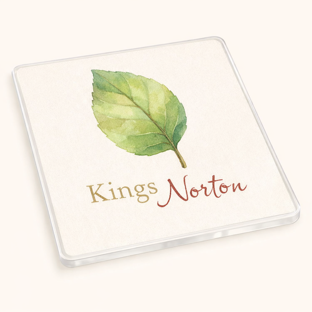 Kings Norton - Coaster - Soft Watercolours - Leaf