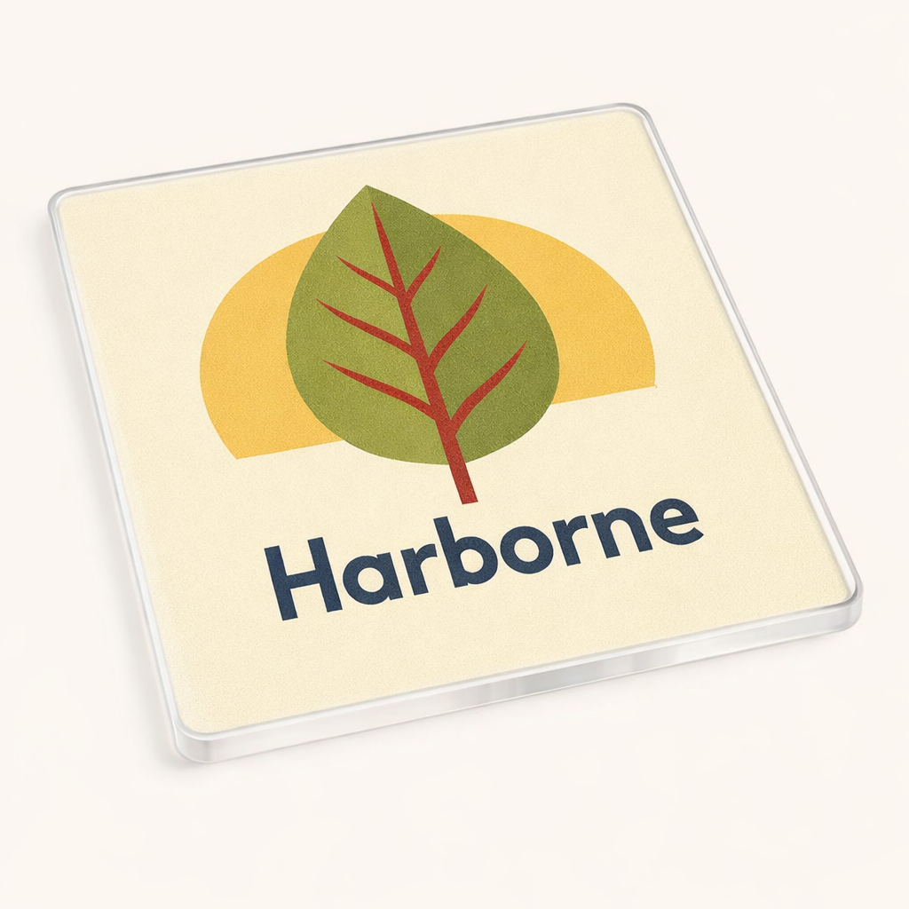 Harborne - Coaster - Mid-Century Retro - Leaf