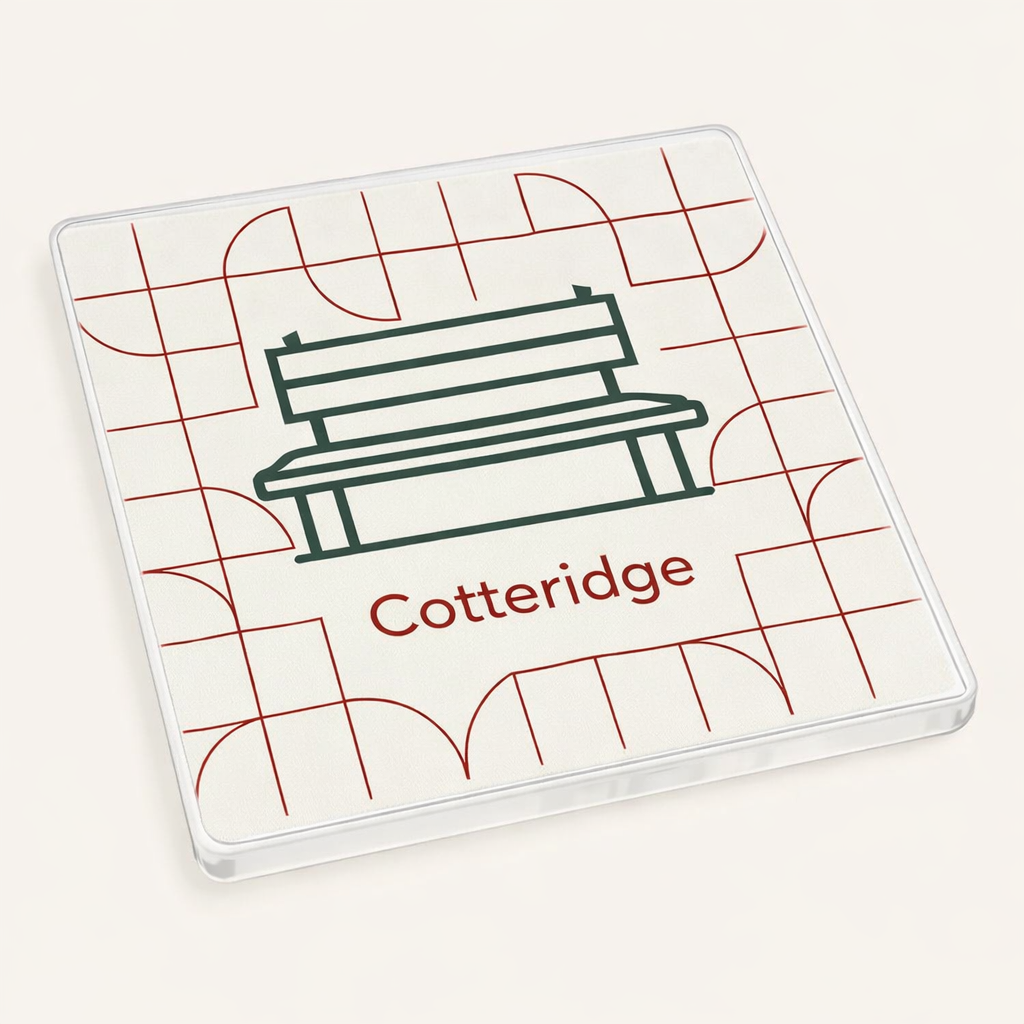 Cotteridge - Coaster - Geometric Lines - Park Bench