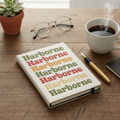 Harborne - Notepad - Retro Typography Design