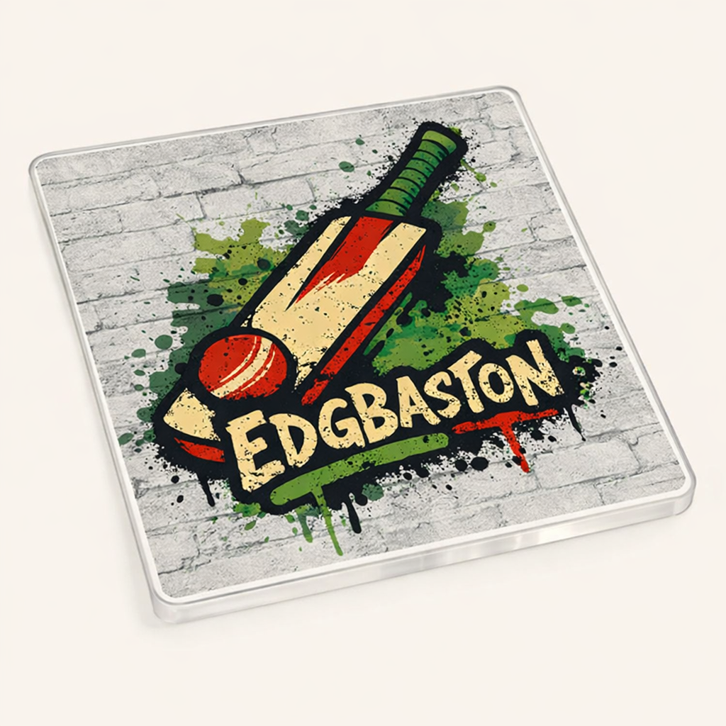 Edgbaston - Coaster - Urban Street Art - Cricket Bat