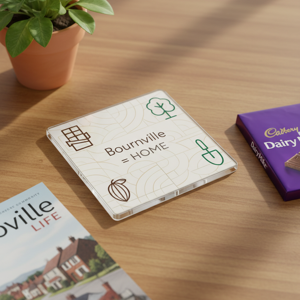 Bournville - Coaster - Geometric Lines - Local Icons