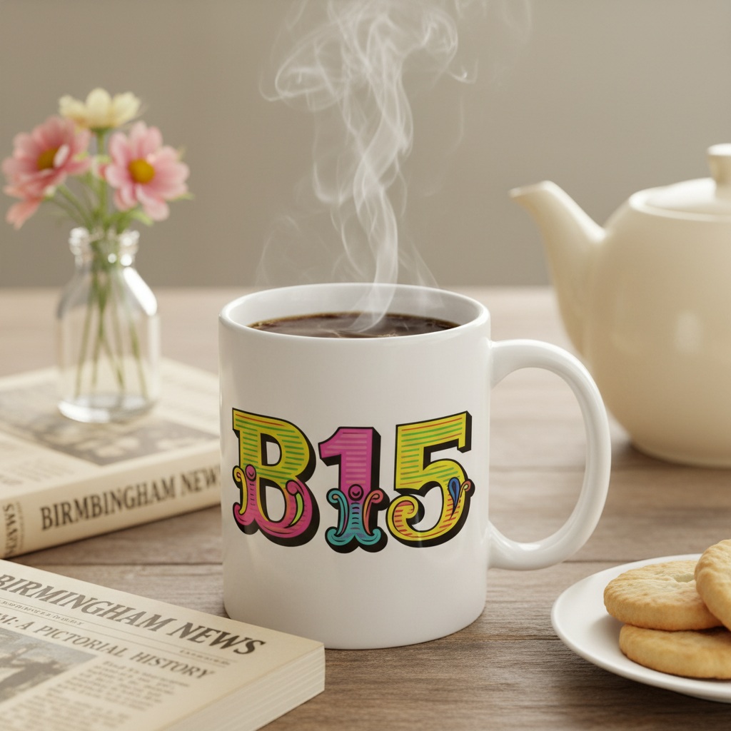 Edgbaston - Mug - Colour Burst Postcode Design