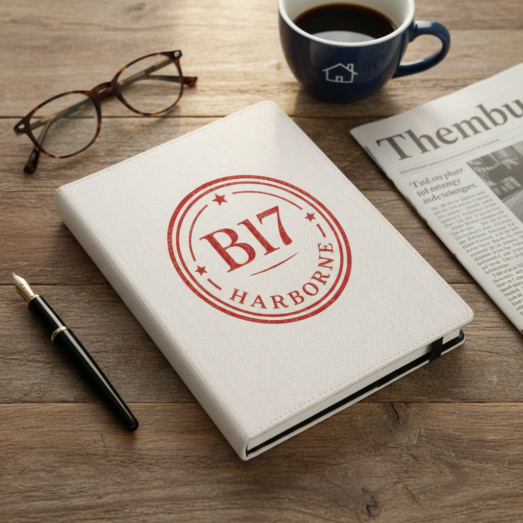 Harborne - Notepad - Vintage Stamp Design