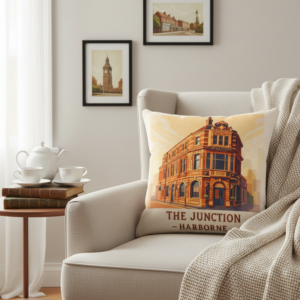 Harborne - Cushion - Vintage Vibes Design - The Junction Pub