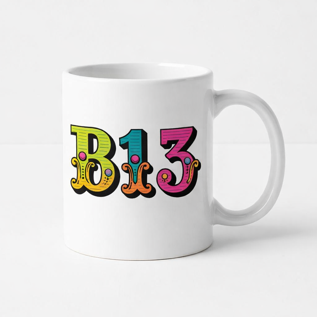 Moseley - Mug - Colour Burst Postcode Design