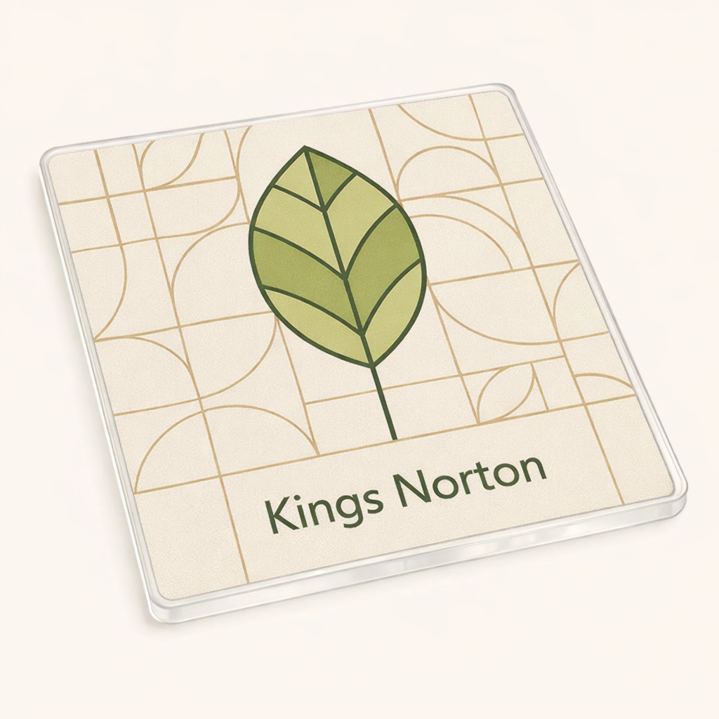Kings Norton - Coaster - Geometric Lines - Leaf