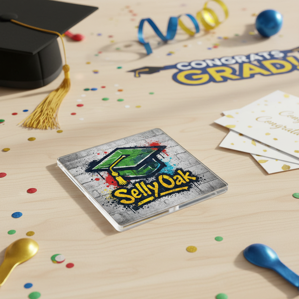 Selly Oak - Coaster - Urban Street Art - Graduation Cap
