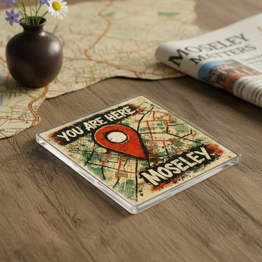 Moseley - Coaster - Urban Street Art - Location Pin