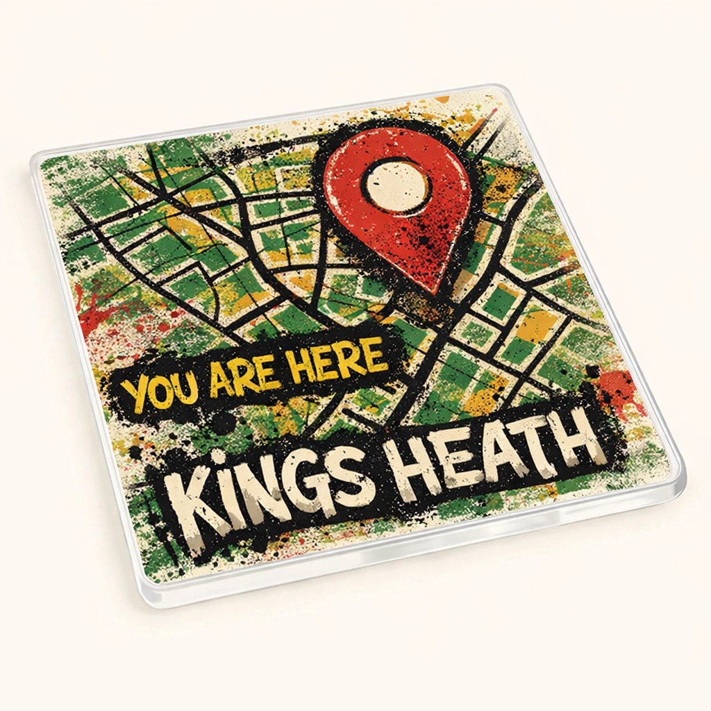 Kings Heath - Coaster - Urban Street Art - Location Pin