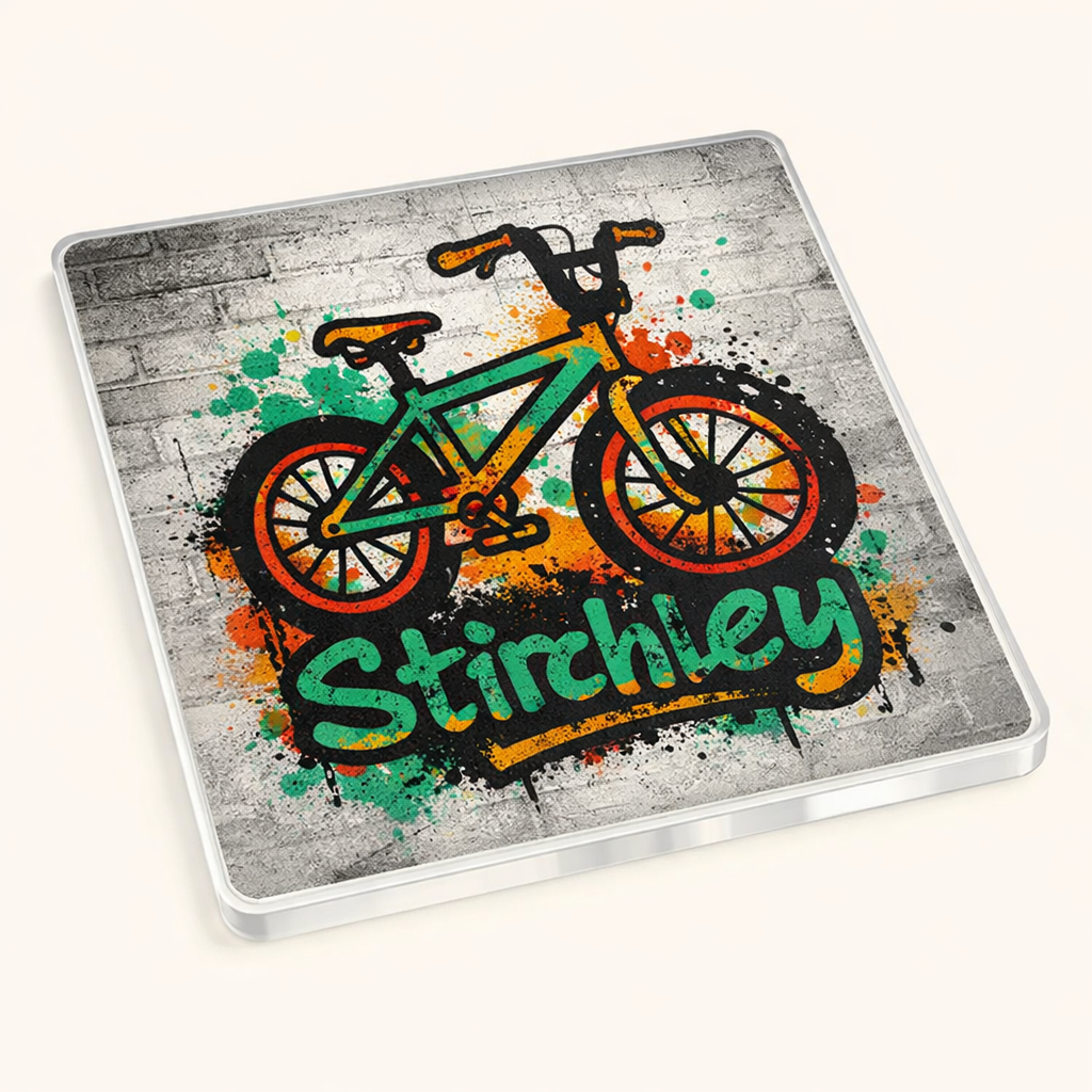 Stirchley - Coaster - Urban Street Art - Bicycle