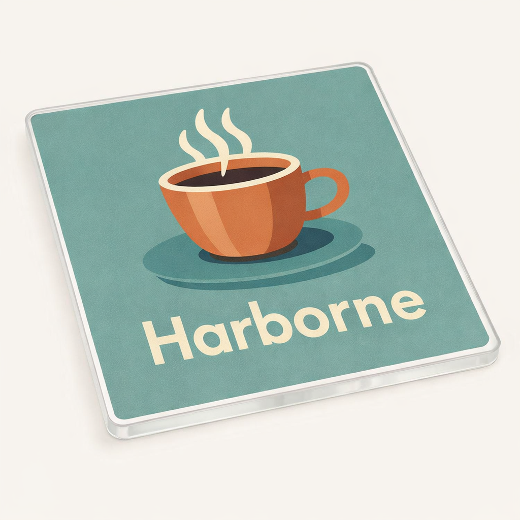 Harborne - Coaster - Mid-Century Retro - Coffee Cup