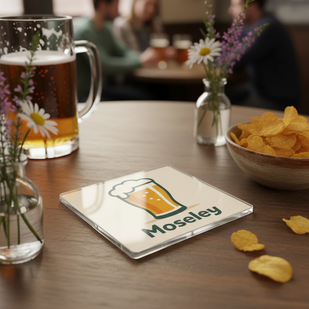 Moseley - Coaster - Mid-Century Retro - Beer Glass
