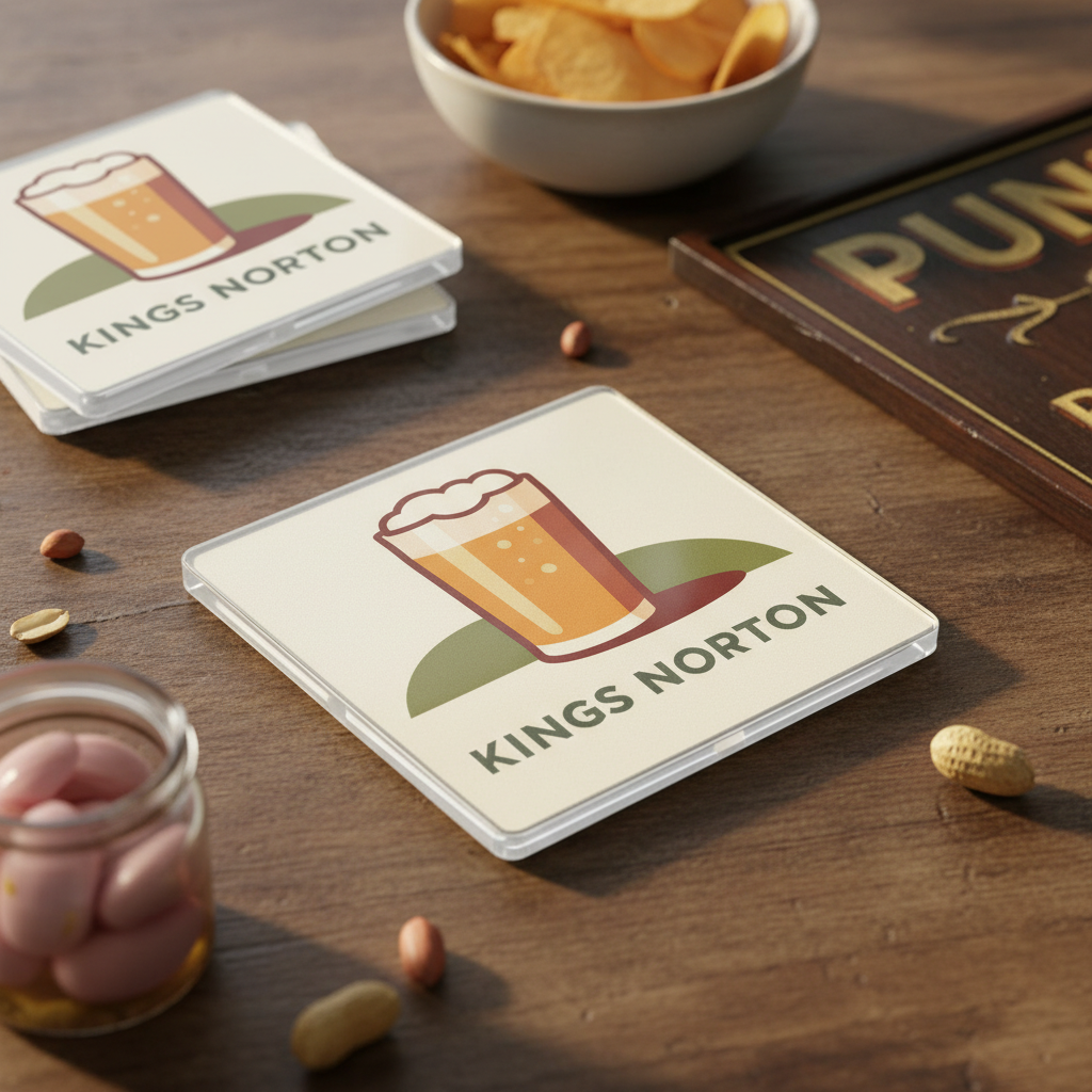 Kings Norton - Coaster - Mid-Century Retro - Beer Glass
