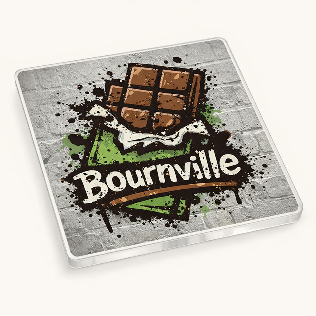 Bournville - Coaster - Urban Street Art - Chocolate Bar