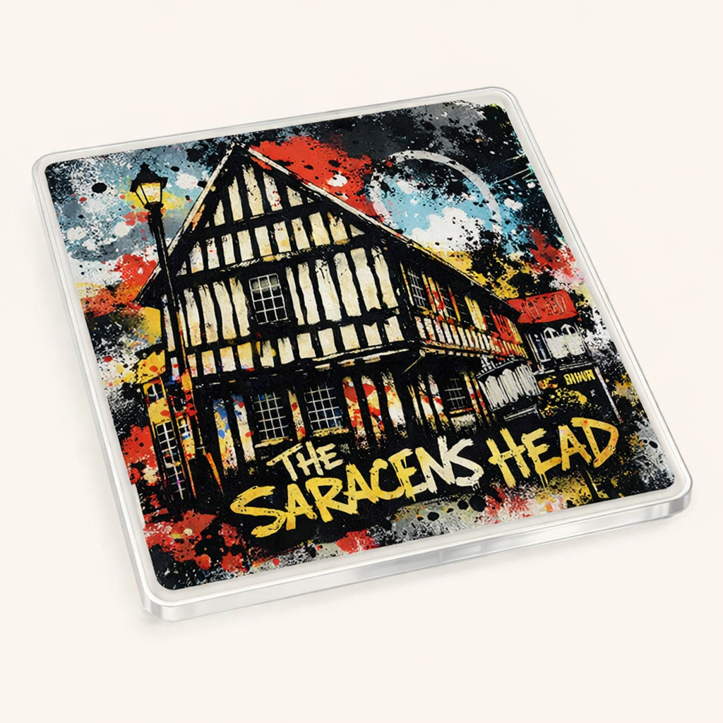 Kings Norton - Coaster - Urban Street Art - The Saracen's Head Pub