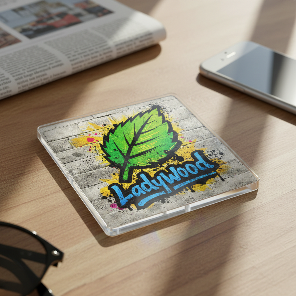 Ladywood - Coaster - Urban Street Art - Leaf
