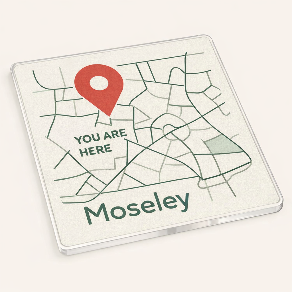 Moseley - Coaster - Geometric Lines - Location Pin