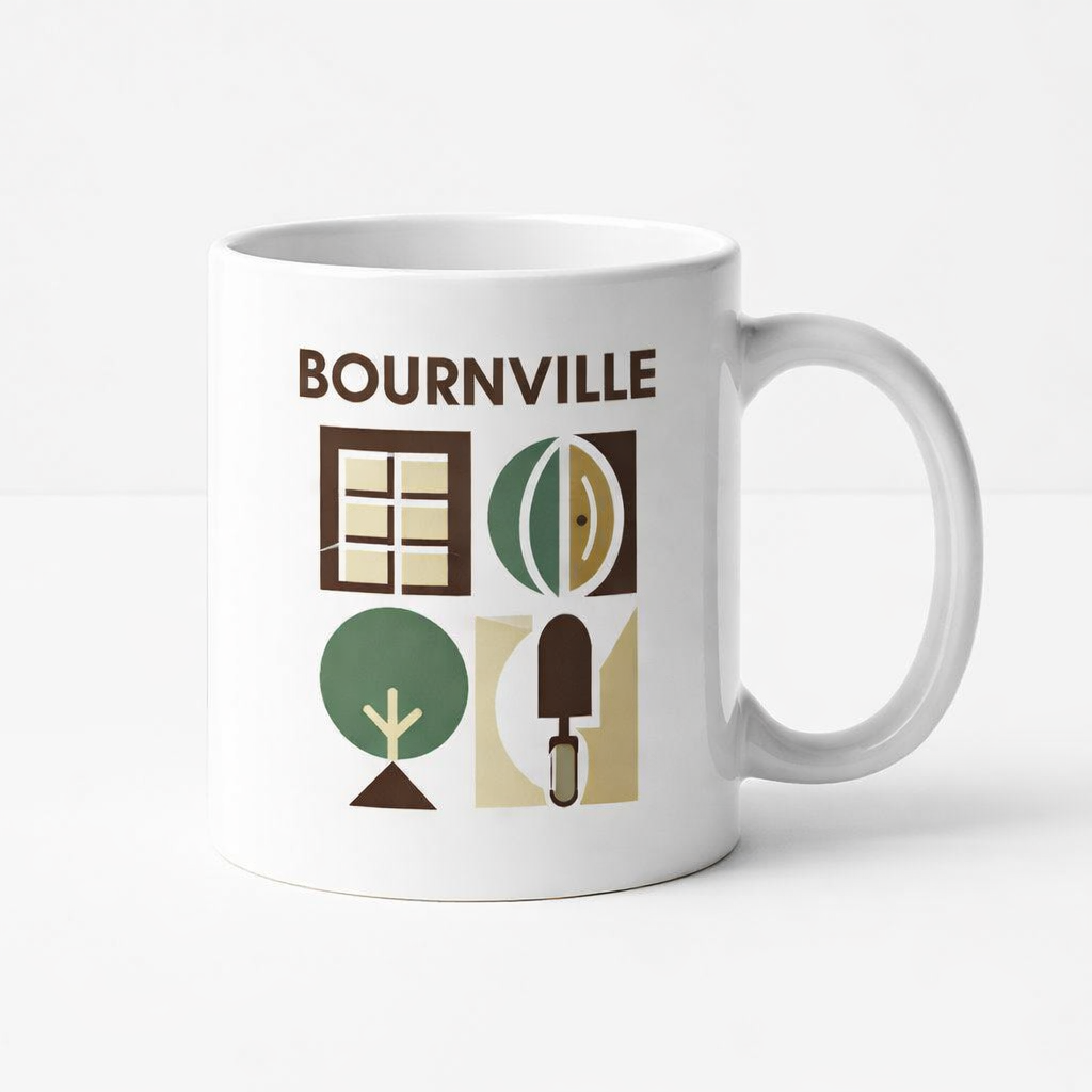 Bournville - Mug - Geometric Grid Design