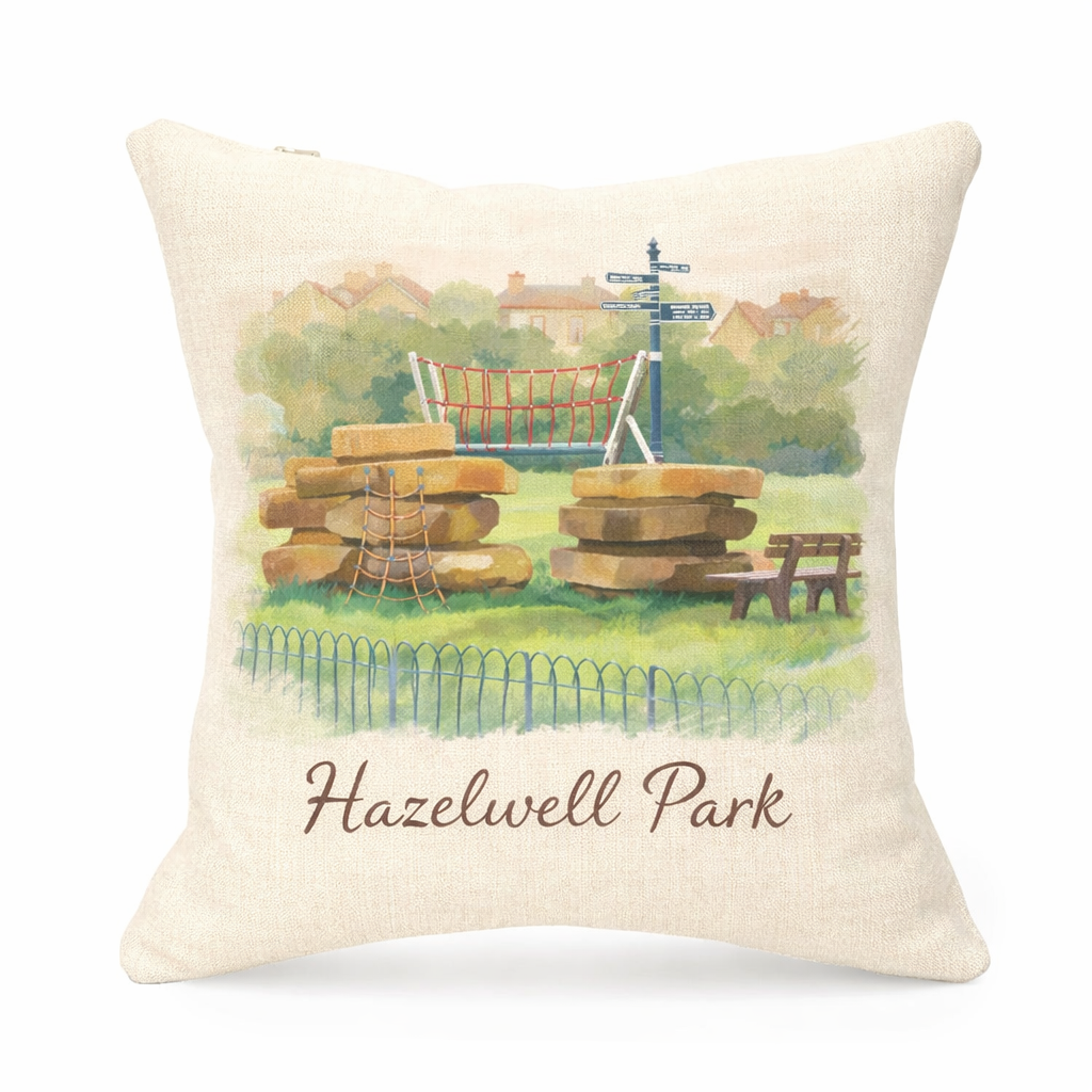 Stirchley - Cushion - Stylised Painting Design - Hazelwell Park
