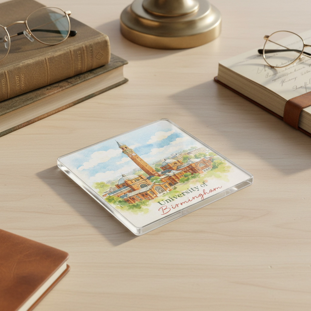 Edgbaston - Coaster - Soft Watercolours - University of Birmingham