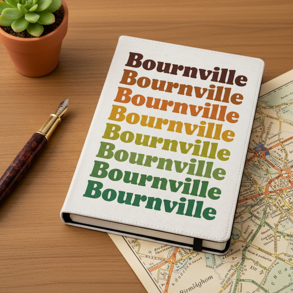 Bournville - Notepad - Retro Typography Design