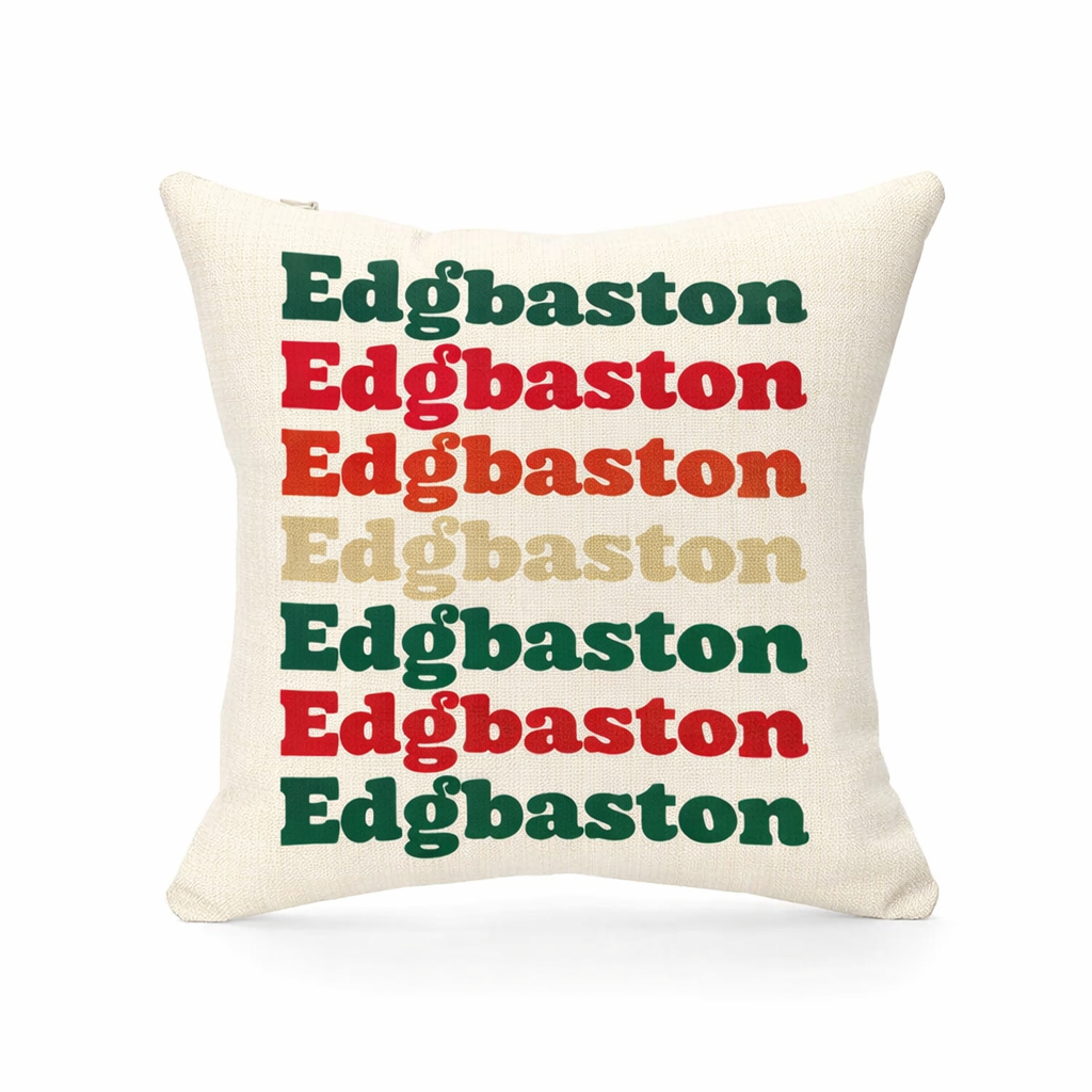 Edgbaston - Cushion - Retro Typography Design