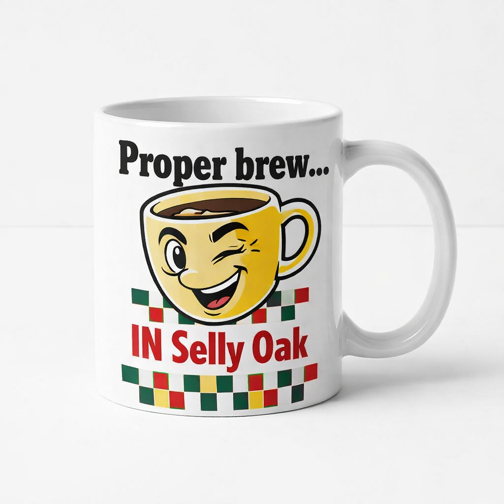 Selly Oak - Mug - Retro Cartoon Design