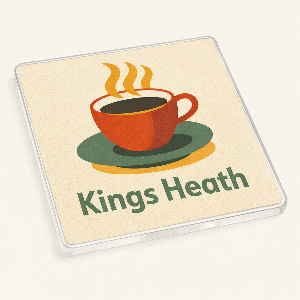 Kings Heath - Coaster - Mid-Century Retro - Coffee Cup