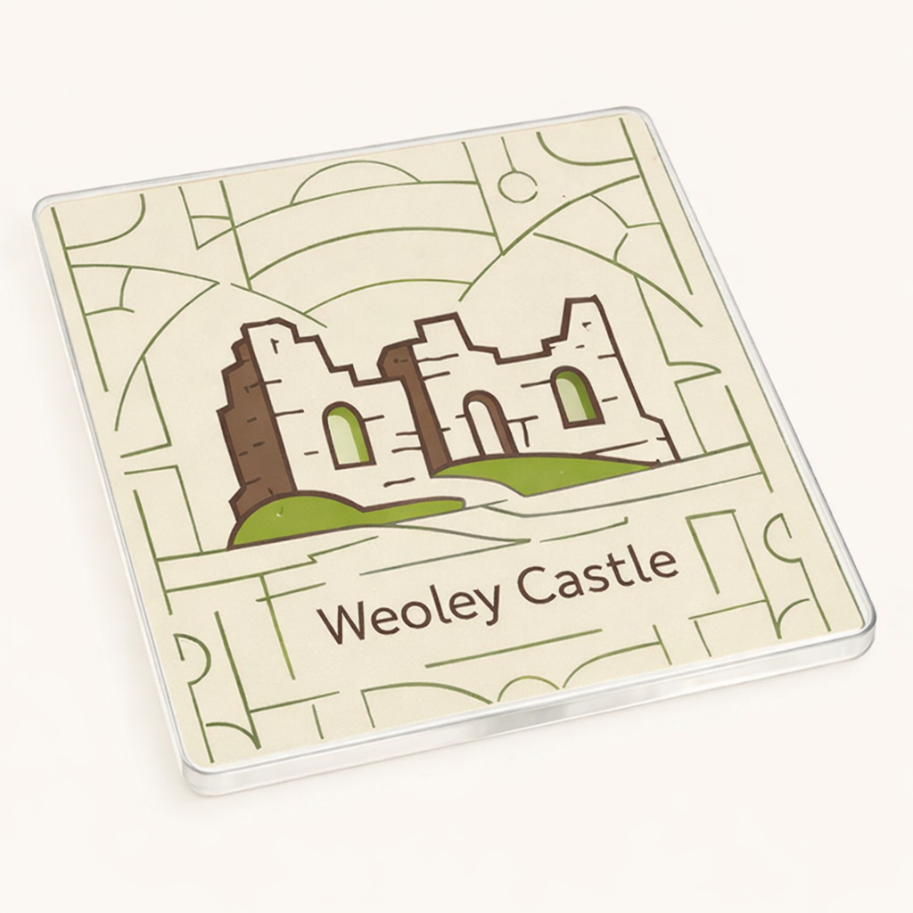 Weoley Castle - Coaster - Geometric Lines - Castle