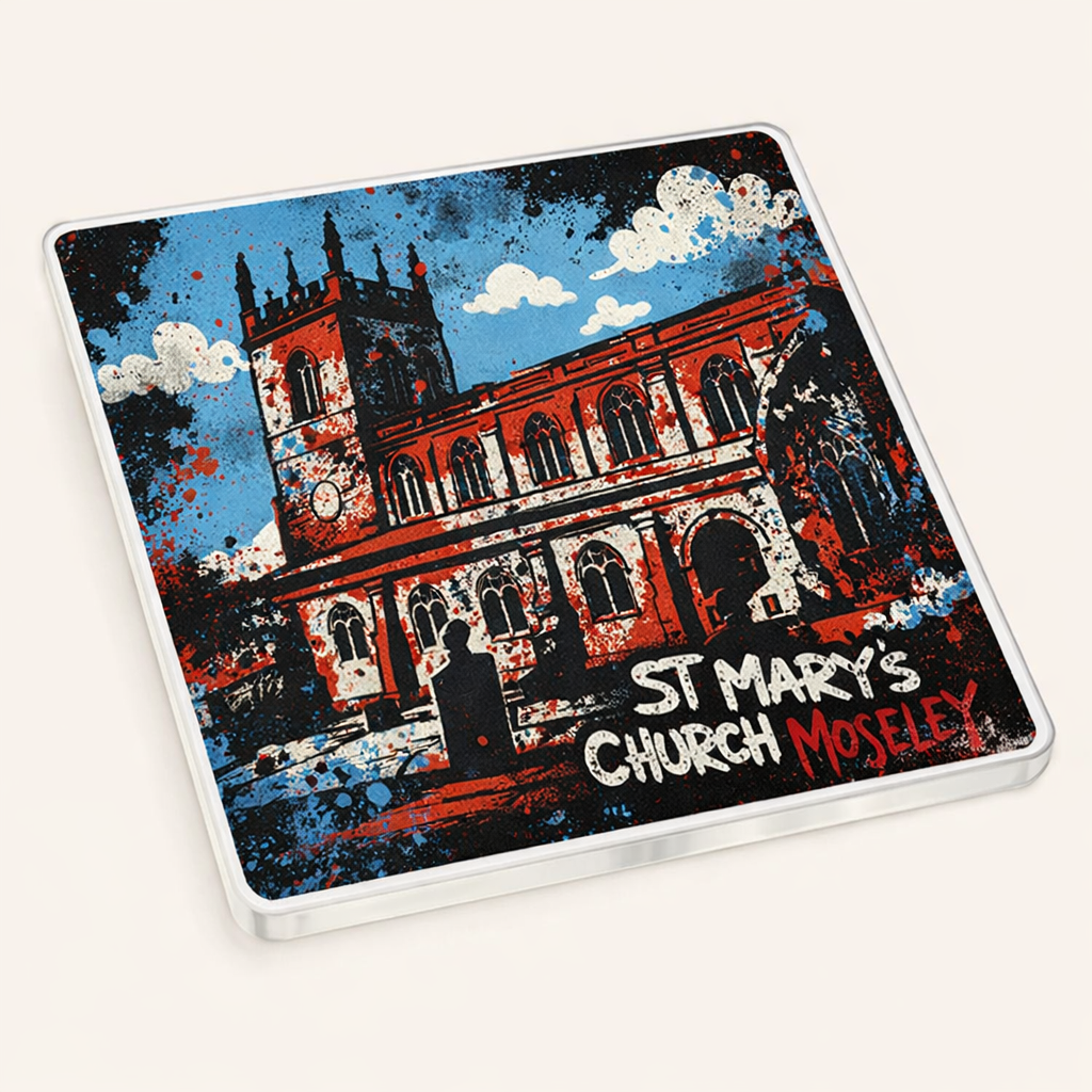 Moseley - Coaster - Urban Street Art - St Mary's Church